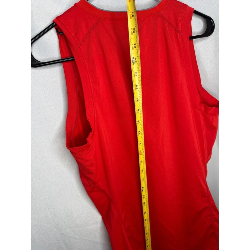 Nike Pro Dri-FIT Sleeveless V-Neck Training Shirt Red youth Large Athletic Top